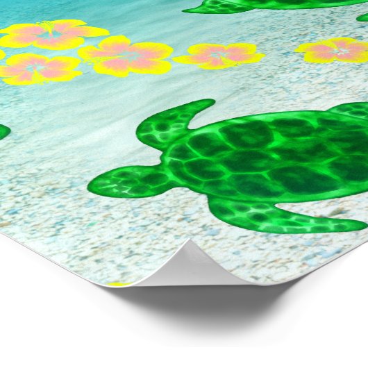Groene Zee Poster (Hoek)