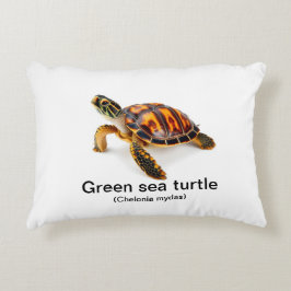 Groene zee schildpad accent kussen