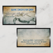 Groene Zee schildpad / behoud van mariene hulpbron Visitekaartje (Voorkant / Achterkant)