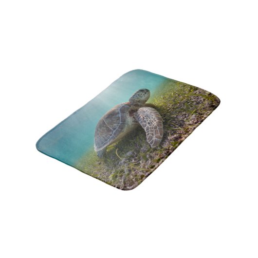 Groene Zee schildpad in duusk | Akumal Bay Badmat (Gekanteld)