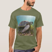 Groene Zee schildpad in duusk | Akumal Bay T-shirt (Voorkant)