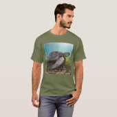 Groene Zee schildpad in duusk | Akumal Bay T-shirt (Voorkant volledig)