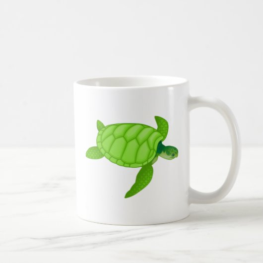 Groene zee schildpad koffiemok (Rechts)