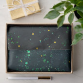 Groene Zee Schildpad op Donkere Achtergrond Decoup Tissuepapier (Geschenk)