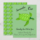 Groene Zee schildpad op maat 1 januari (Voorkant / Achterkant)