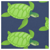 Groene Zee schildpad op marine Stof (Close Up)