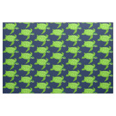 Groene Zee schildpad op marine Stof (Fat Quarter)
