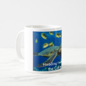 Groene Zee schildpad, richting koffie! Koffiemok (Voorkant links)