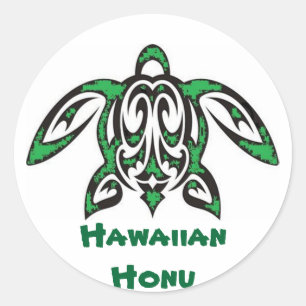 Groene zee schildpad ronde sticker