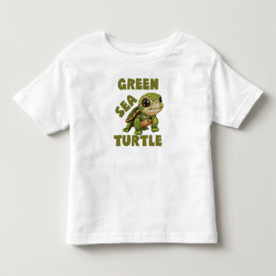Groene Zee Schildpad, Schattig Baby Zee Schildpad Kinder Shirts