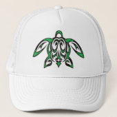 Groene zee schildpad trucker pet (Voorkant)