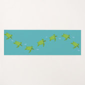 Groene Zee schildpadden op Blauwgroen Turquoise Yo Yogamat (Voorkant (horizontaal))