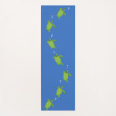 Groene Zee schildpadden op oceaanblauw Yogamat (Voorkant)