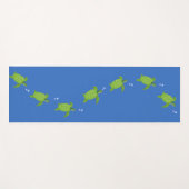 Groene Zee schildpadden op oceaanblauw Yogamat (Voorkant (horizontaal))