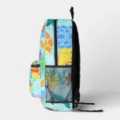 Groene Zee schildpadden terug naar school Kinder k Bedrukte Rugzak (Rechts)