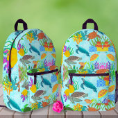 Groene Zee schildpadden terug naar school Kinder k Bedrukte Rugzak