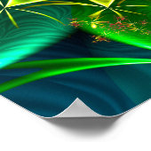 Groene Zee Spiraal Poster (Hoek)