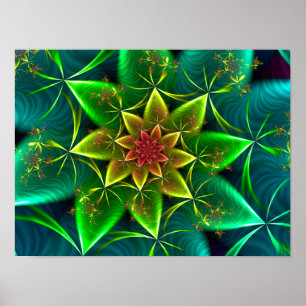 Groene Zee Spiraal Poster