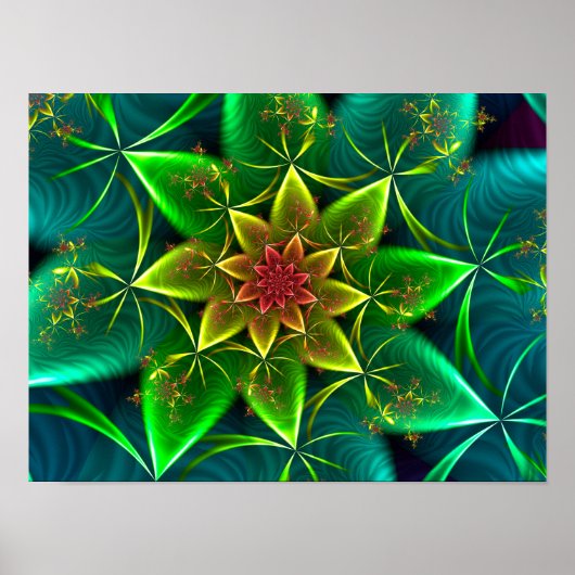Groene Zee Spiraal Poster (Voorkant)
