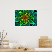 Groene Zee Spiraal Poster (Keuken)