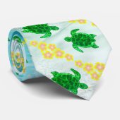 Groene Zee Stropdas (Opgerold)