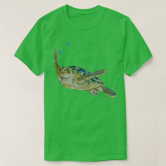 Groene Zee Turtle 6 T-shirt (Design voorkant)