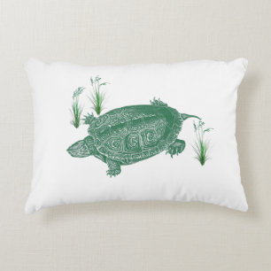 Groene Zee Turtle Accent Kussen