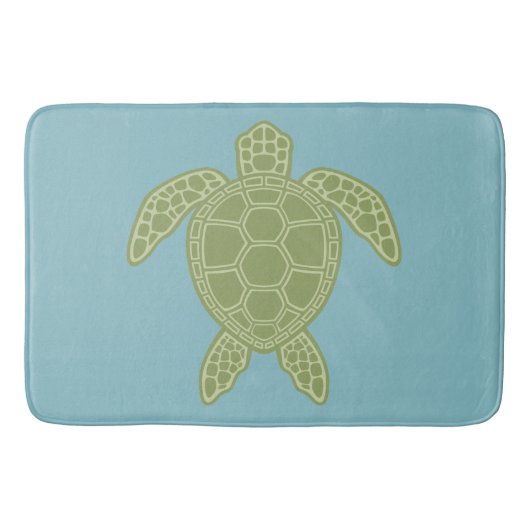 Groene Zee Turtle Badmat (Voorkant)