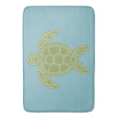 Groene Zee Turtle Badmat (Voorkant Verticaal)