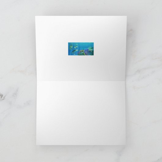 Groene Zee Turtle Bedankkaart (Binnen)