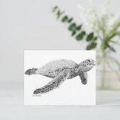 Groene Zee Turtle Briefkaart (Staand voorkant)