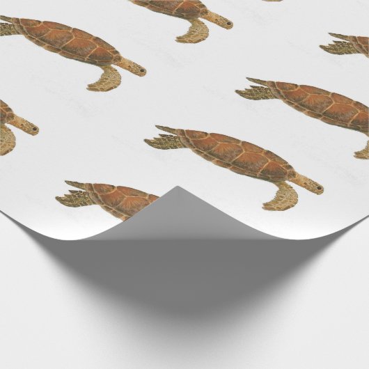 Groene Zee Turtle Cadeaupapier (Hoek)