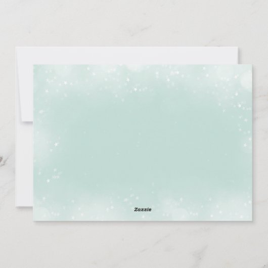 GROENE ZEE TURTLE CHRISTMAS KAART | Warmgewas (Achterkant)