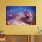 Groene Zee Turtle familie Canvas Afdruk (Insitu (Woonkamer))