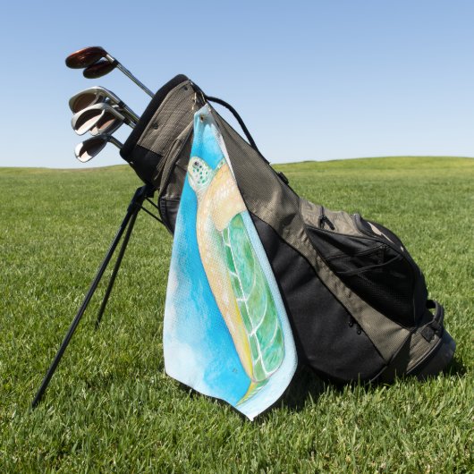 Groene Zee Turtle Golfhanddoek (Groen)