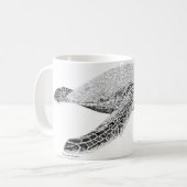 Groene Zee Turtle Koffiemok (Voorkant links)