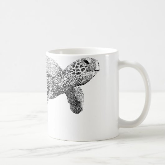 Groene Zee Turtle Koffiemok (Rechts)