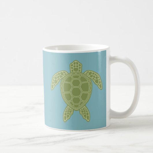 Groene Zee Turtle Koffiemok (Rechts)