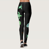 Groene Zee Turtle Leggings (Achterkant)