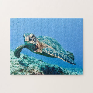 Groene Zee Turtle Legpuzzel