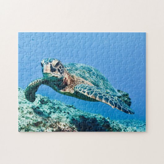 Groene Zee Turtle Legpuzzel (Horizontaal)