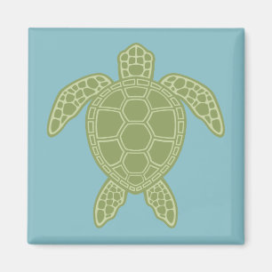Groene Zee Turtle Magneet