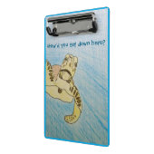 Groene Zee Turtle Mini Klembord (Angled2)