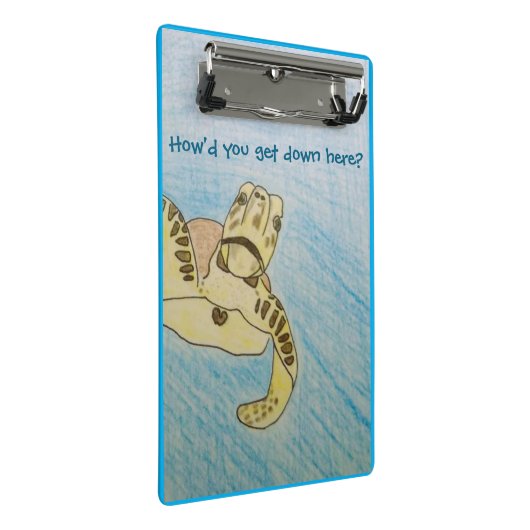 Groene Zee Turtle Mini Klembord (Schuin)