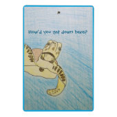 Groene Zee Turtle Mini Klembord (Achterkant)