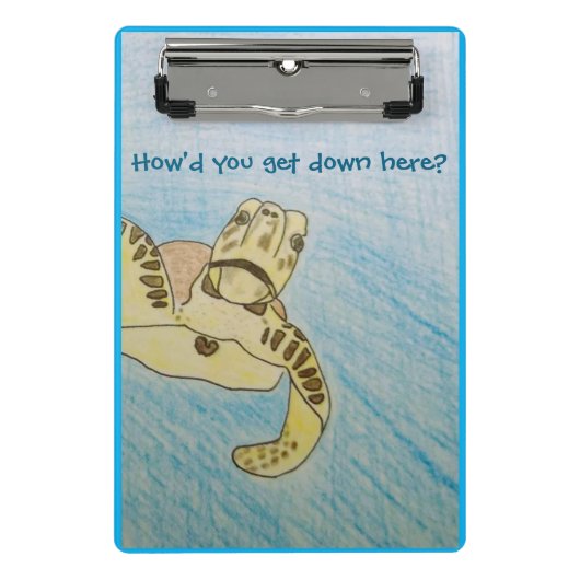 Groene Zee Turtle Mini Klembord (Voorkant)