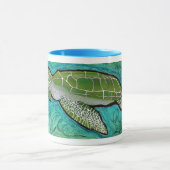 Groene Zee Turtle Mok (Midden)