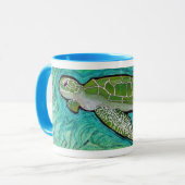 Groene Zee Turtle Mok (Voorkant links)