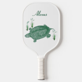 Groene Zee Turtle Persoonlijke Naam Pickleball Paddle