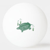 Groene Zee Turtle Pingpongbal (Achterkant)